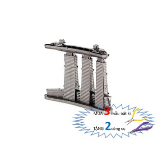 Mô Hình Lắp Ghép kim Loại 3D Tòa tháp Marina Bay Sands