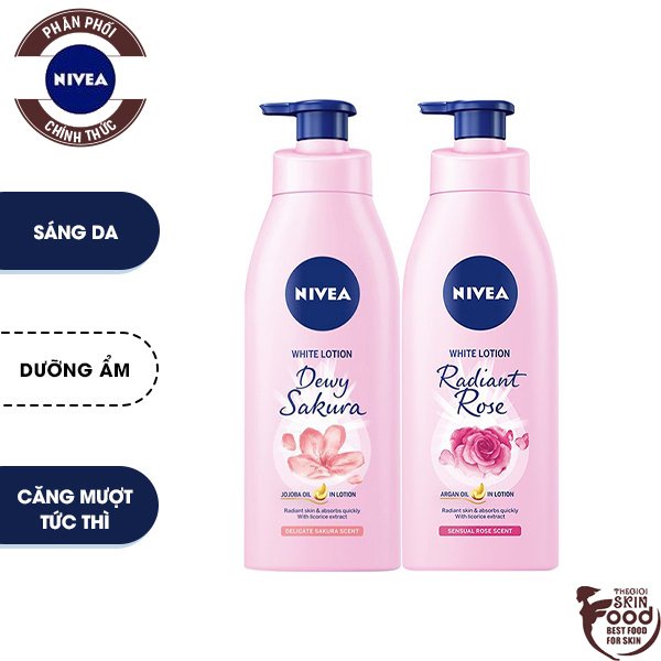 Sữa Dưỡng Thể Sáng Da Hương Hoa Nivea White & Bright Lotion