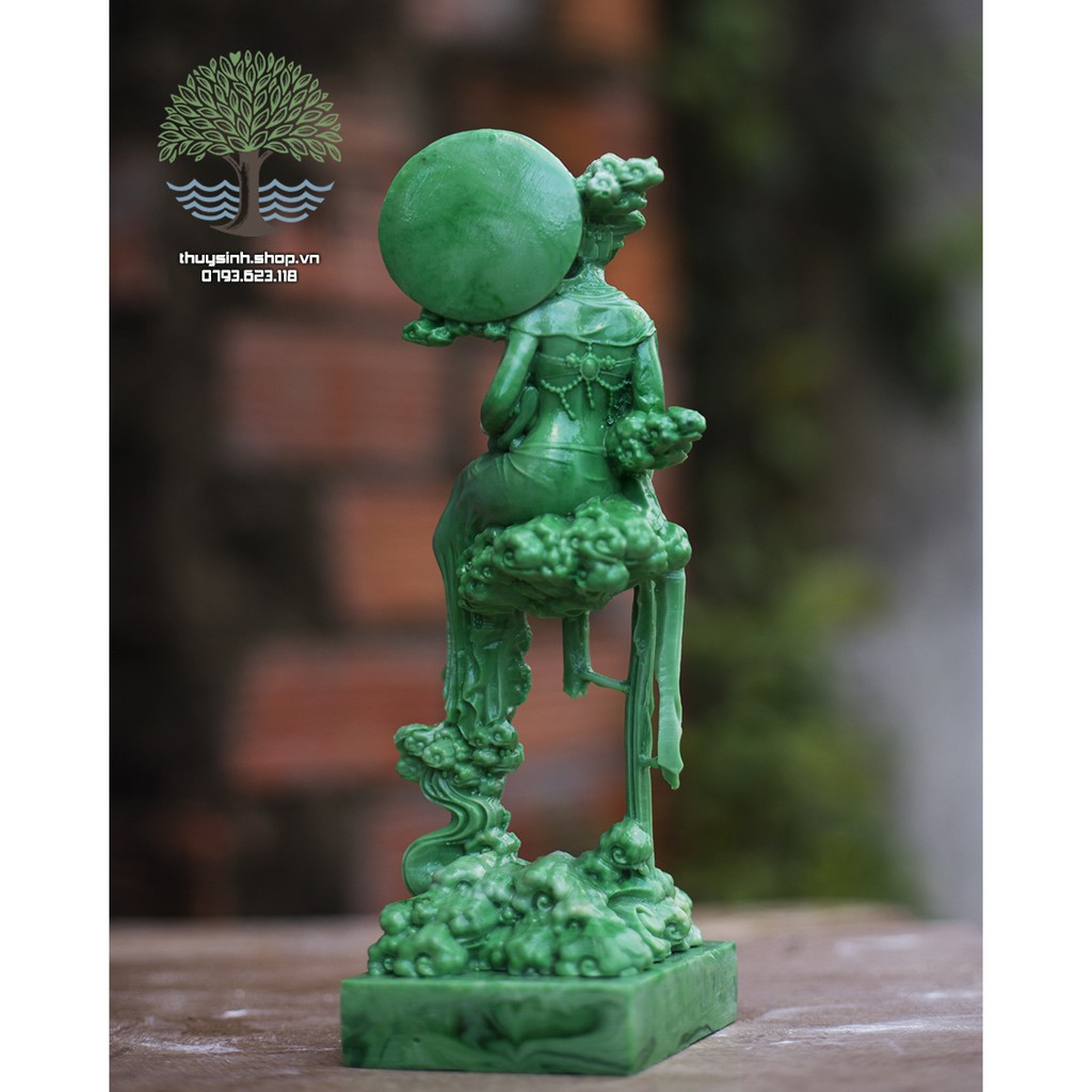 Tượng Hằng Nga Tiên Nữ đá xanh chi tiết sắc sảo trang trí nhà cửa, hồ cá, thuỷ sinh, tiểu cảnh, bán cạn, terrarium