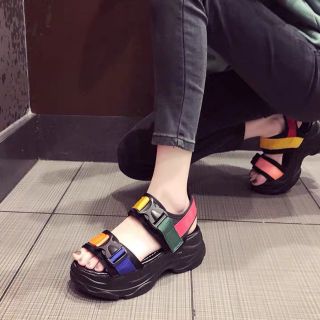Sandal độn đế sắc màu mới