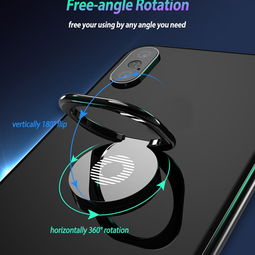 【SUN】Iring nhẫn điện thoại ring phone hình vuông vân tròn giữa giá đỡ dán lưng điện thoại cầm chắc tay
