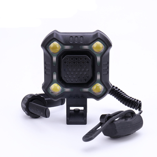 Đèn pha LED MOSOWORLD sạc USB chống nước có còi dành cho xe đạp
