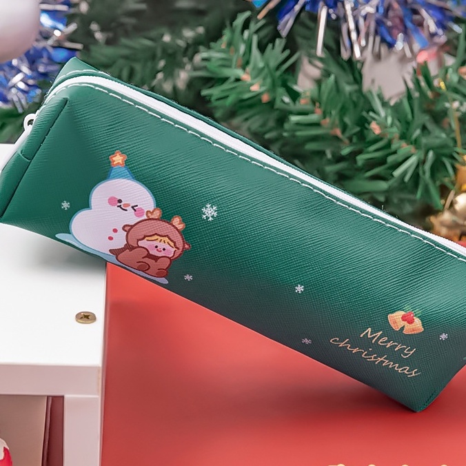 Túi Đựng Bút Họa Tiết Hoạt Hình Giáng Sinh Sáng Tạo Ốp