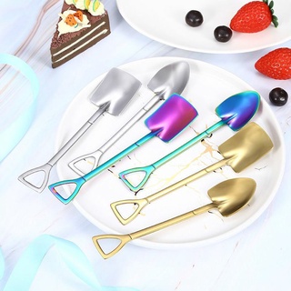 Thìa inox , muỗng inox ăn hình xẻng mạ vàng ăn dưa hấu xưới đất trồng cây muỗng hình xẻng bằng thép không gỉ