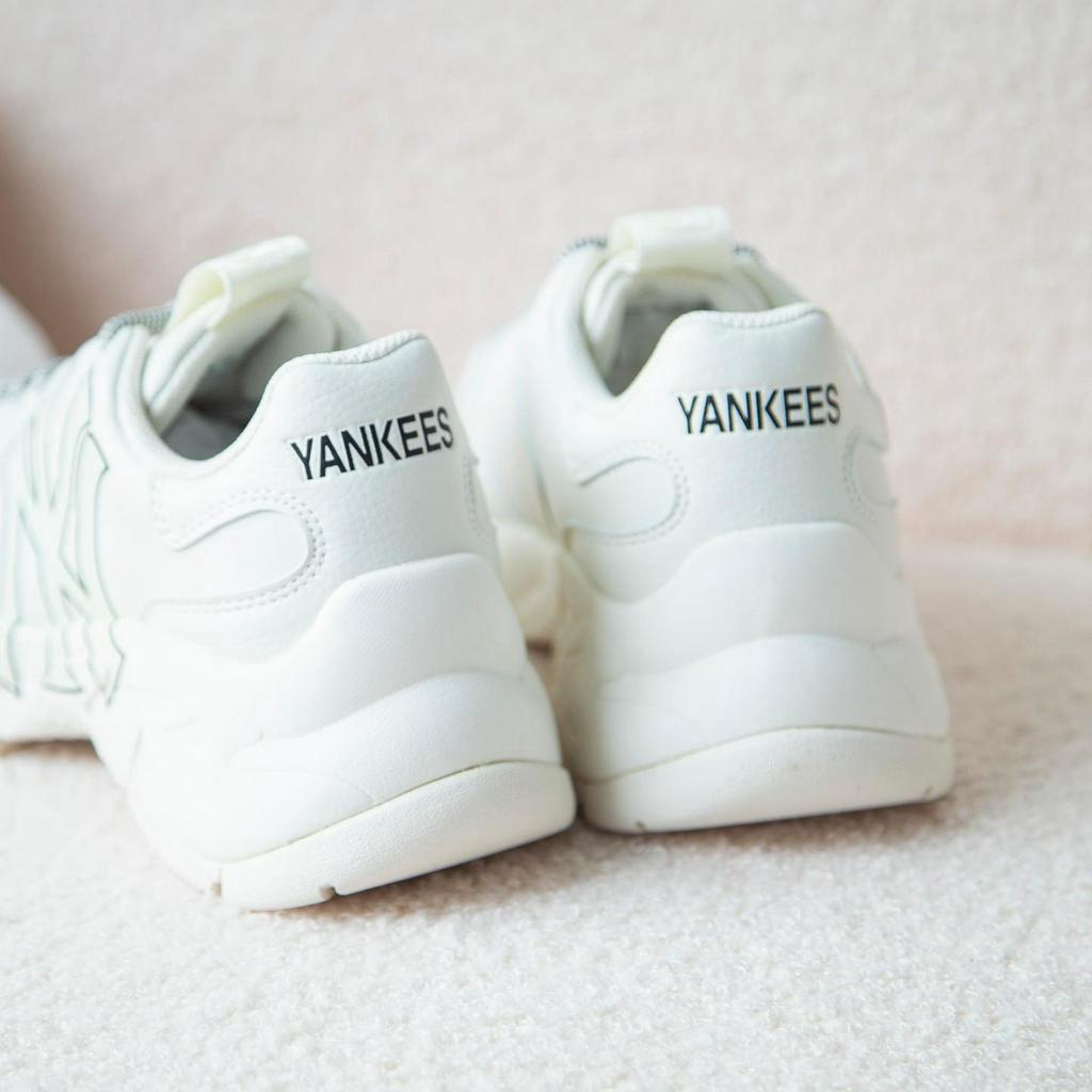 Giày MLB bigball chunky NY white chính hãng , giày thể thao độn đế new york yankees màu trắng
