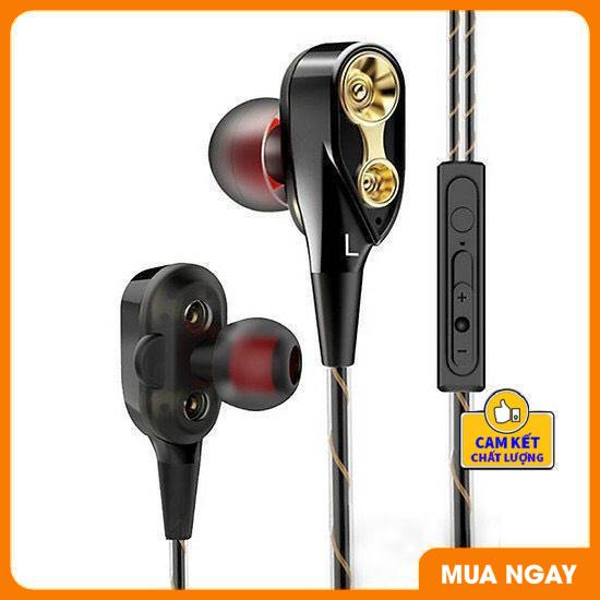 Tai nghe nhét tai, Tai nghe chống ồn âm thanh sống động 1 jack 3.5mm cho điện thoại 110