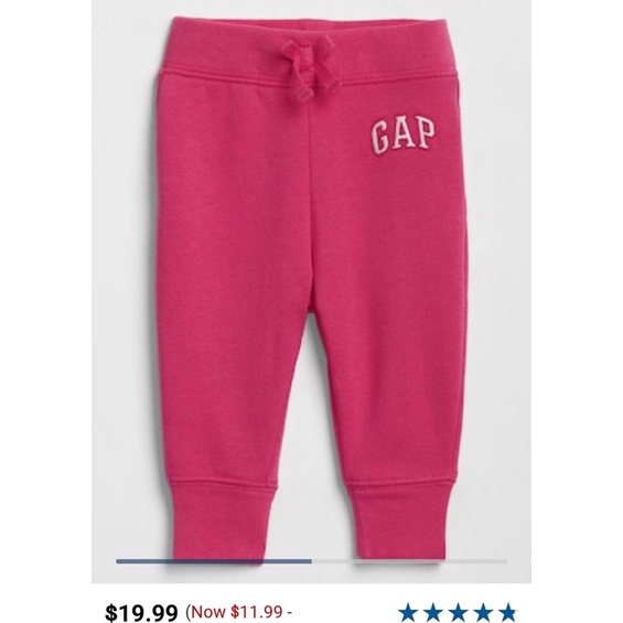 Quần nỉ jogger bé gái Baby Gap chất liệu nỉ bông siêu mịn dày dặn mặc thu đông