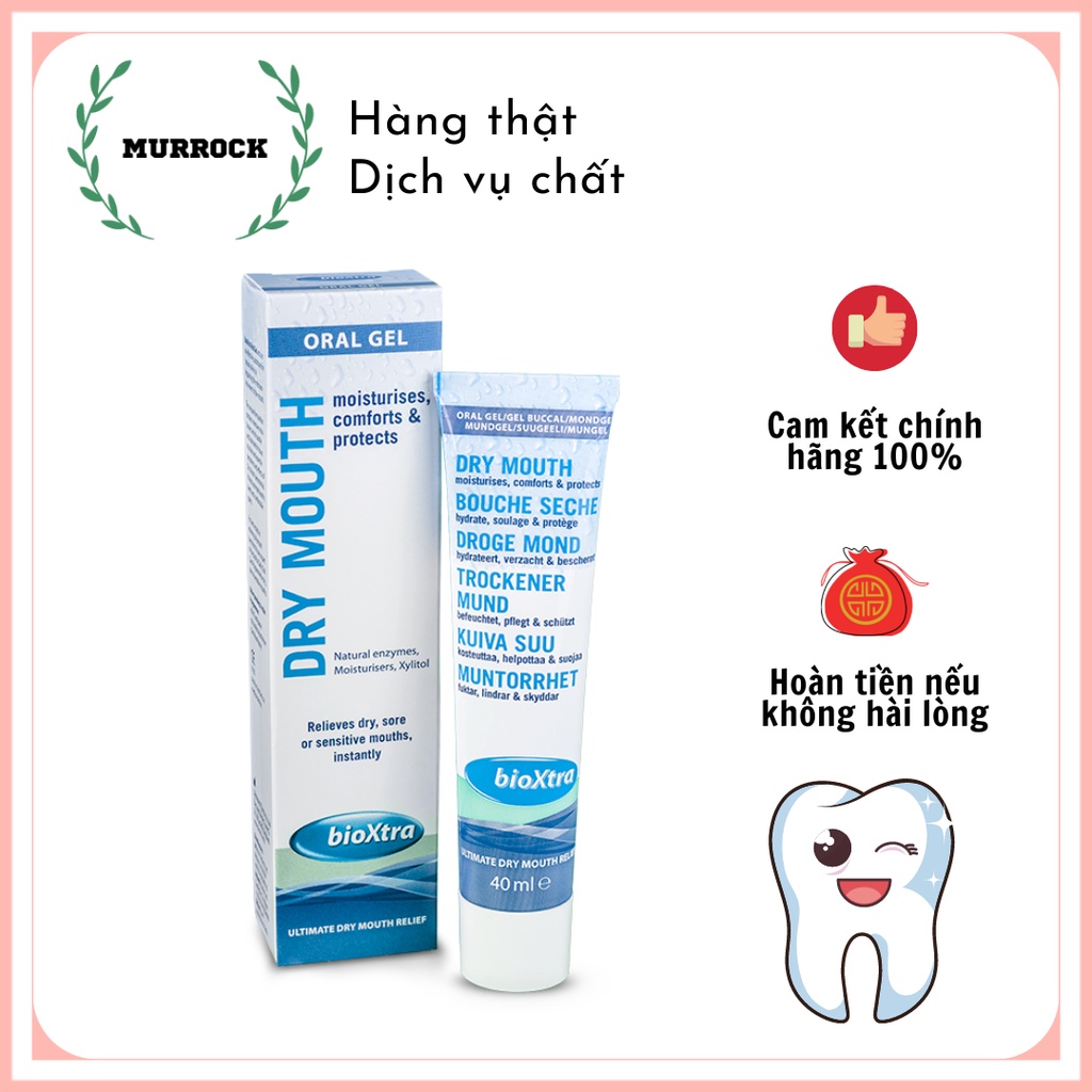 Gel bôi khô miệng BioXtra Dry Mouth Oral Gel UK Anh Quốc 40ml