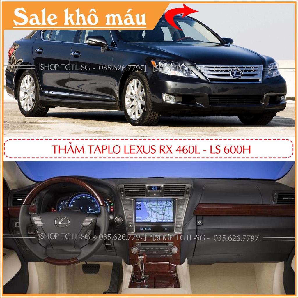 [Lexus 570-Lexus 300] Thảm Taplo oto chuẩn theo form xe loại da vân gỗ, da cacbon,da nỉ đen và nhung lông cừu  dày 3 lớp