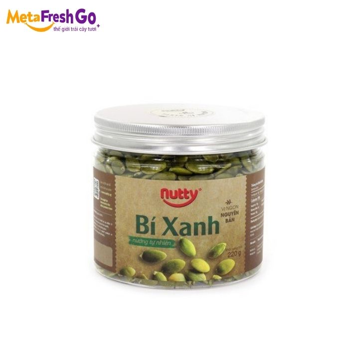 Hạt Bí Xanh Nướng Tách Vỏ Tự Nhiên Nutty 220gr Chắc Mẩy Sấy Giòn Nguyên Vị, Hạt Dinh Dưỡng Cao Cấp | Meta Freshgo