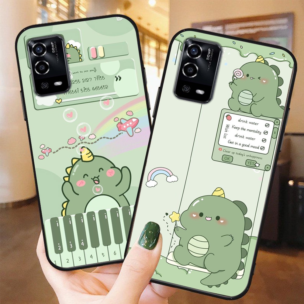 Ốp lưng điện thoại oppo a55 4g / oppo a55 5g khủng long xanh dino saur