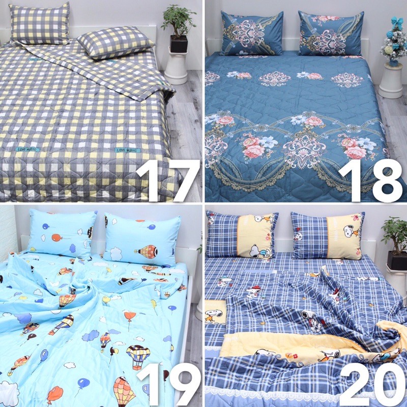 GA GIƯỜNG COTTON 100% — CHĂN CHẦN BÔNG 2x2.3m [ib shop số mẫu]