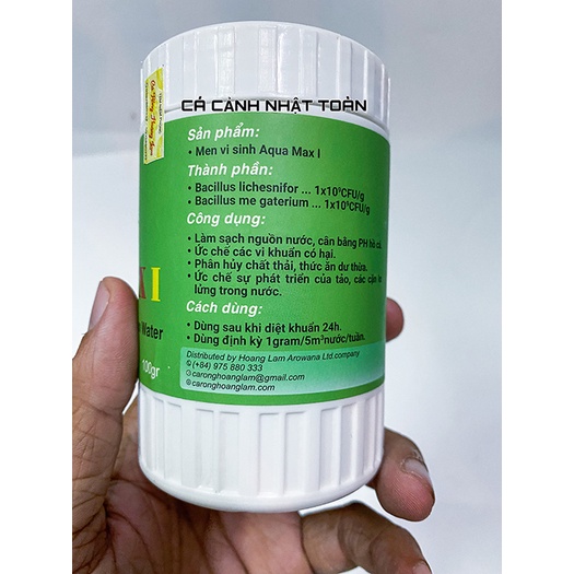 MEN VI SINH CHO BỂ CÁ CẢNH AQUA MAX 1 100G
