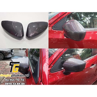 Bộ ốp gương chiếu hậu mazda 2 2015-2021 vân carbon cap cấp