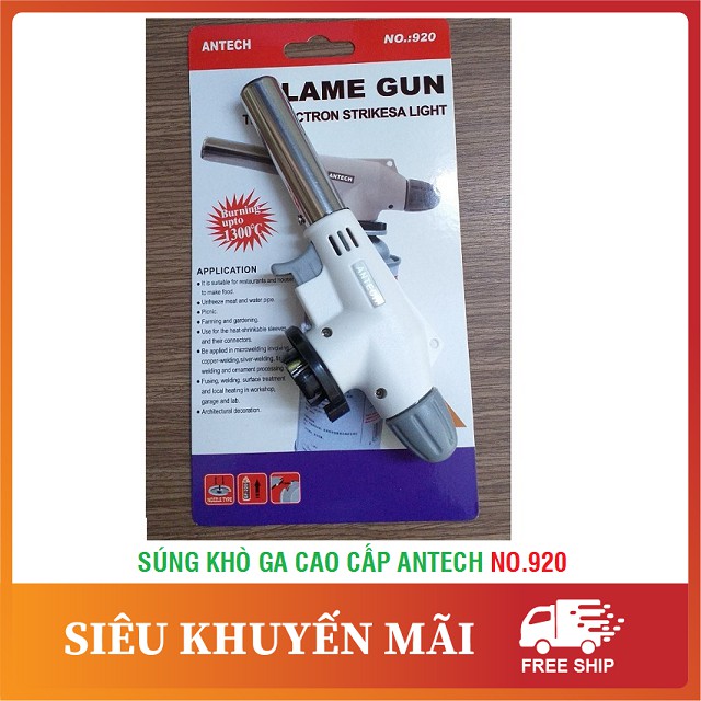 [HÀNG LOẠI 1] Súng khò ga mini ANTECH NO.920 Trắng (Không cần mồi lửa)