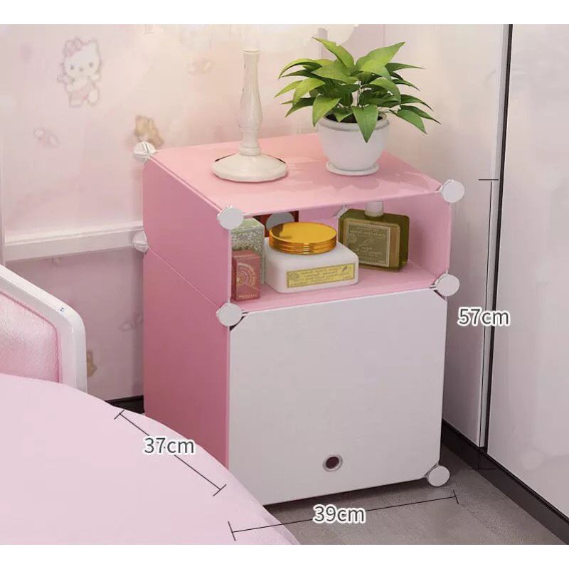 TỦ NHỰA LẮP GHÉP MINI 2 TẦNG ĐỂ ĐẦU GIƯỜNG NHỎ GỌN ( chọn màu theo phân loại)  bảo hành 1 năm