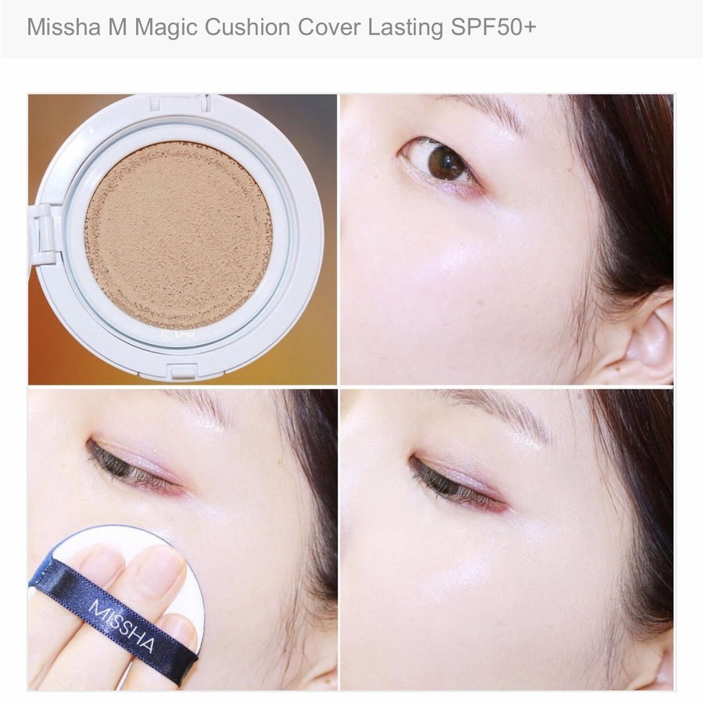 [Set 2 Lõi] Phấn Nước Che Phủ Tốt, Lâu Trôi Missha Magic Cushion Cover Lasting SPF50+ PA+++