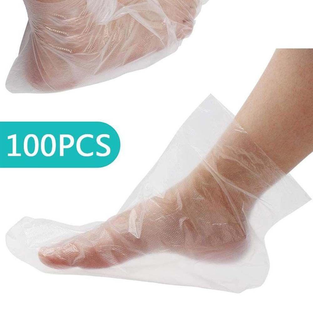 Set 100 Túi Bọc Giày Bằng Nhựa Trong Suốt Dùng Một Lần