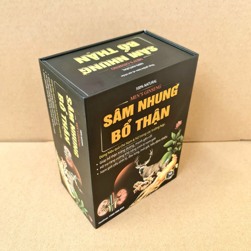 Viên uống tăng cường sinh lý nam Sâm Nhung Bổ Thận giảm đau lưng, mỏi gối, tiểu đêm nhiều - Hộp 30 viên