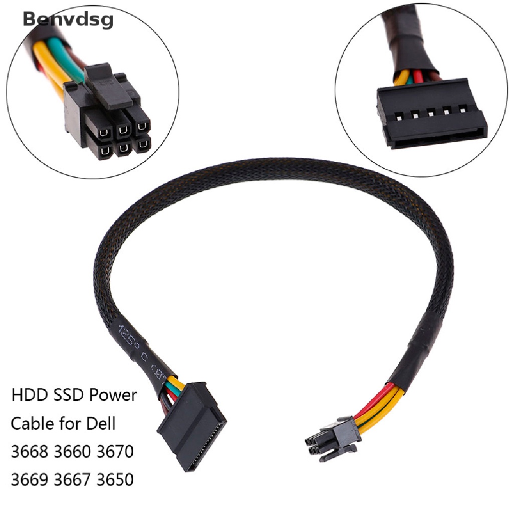 Cáp ChuyểN ĐổI 6-pin HDD SSD Sang SATA 15Pin Cho dell 3668 3667