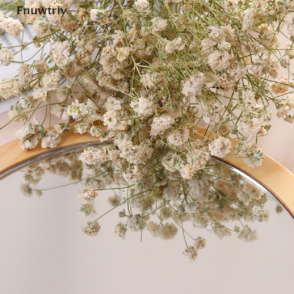 Gương trang điểm cầm tay kiểu tròn bằng gỗ phong cách vintage tiện lợi