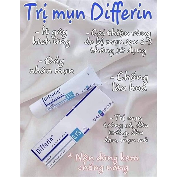 ✅[ CHÍNH HÃNG] Kem giảm mụn Dìfferin Adapalene 0.1% 30gram