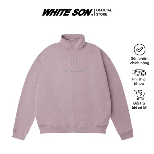 SWEATER HALFZIP PRESSED ROSE