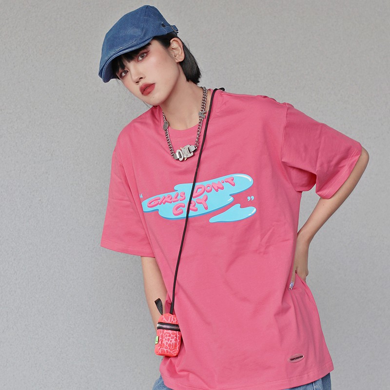 ÁO THUN GIRLS SKU05,FROM RỘNG TAY LỠ ,CHẤT LIÊU DÀY DẶN KHÔNG XÙ LÔNG | BigBuy360 - bigbuy360.vn