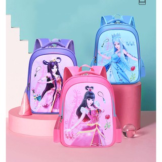 [CHẤT XỊN] Balo cho bé gái cấp 1 - Cặp sách chống gù chống thấm nước cho học sinh từ lớp 1- lớp 3 in hình Yeloli