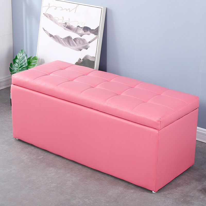 Bán trước✓Cửa hàng quần áo Ghế sofa hình chữ nhật Thay đôn Kết thúc lưu trữ đa chức năng Phòng đồ lắp Da