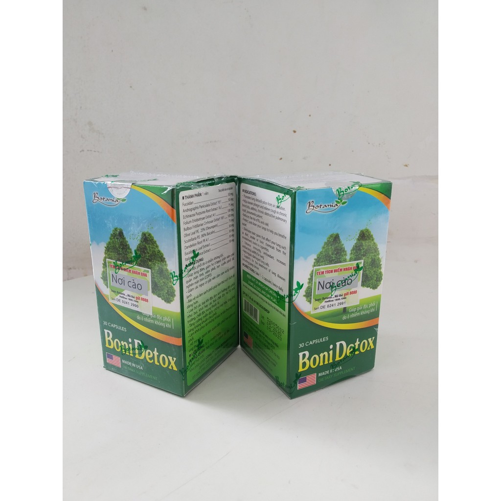 BoniDetox - Giúp Giải Độc Phổi & Ngừa Ung Thư Phổi Hộp 30 Viên