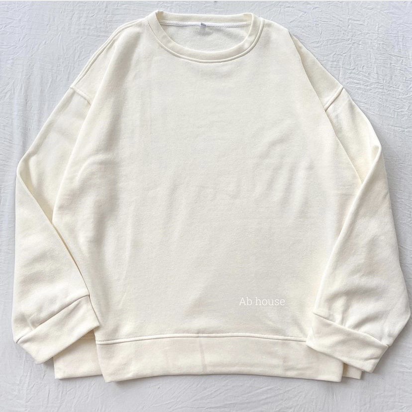 Áo Sweater Nỉ Bông Basic Form Rộng Unisex (Ảnh Thật/Có sẵn) | BigBuy360 - bigbuy360.vn