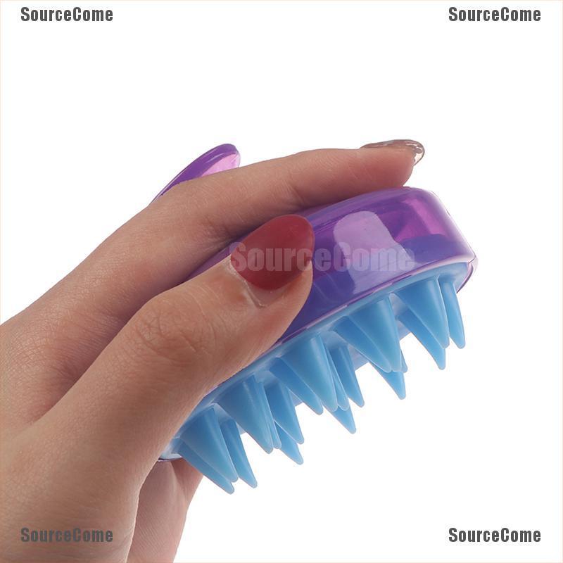 (hàng Mới Về) Lược Silicone Mát Xa Da Đầu Khi Tắm / Spa