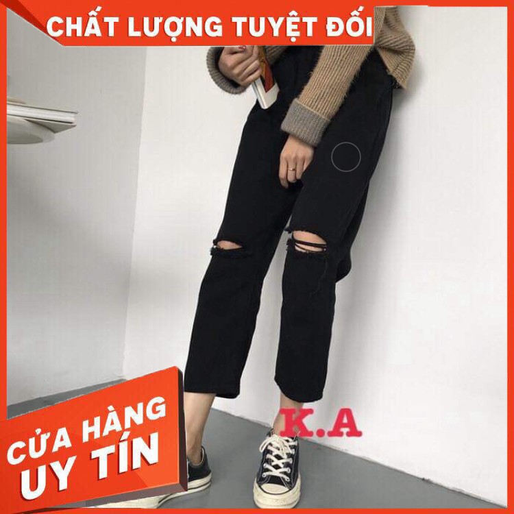 Quần kaki chun lỡ rách gối KAN0319 - Hàng nhập khẩu