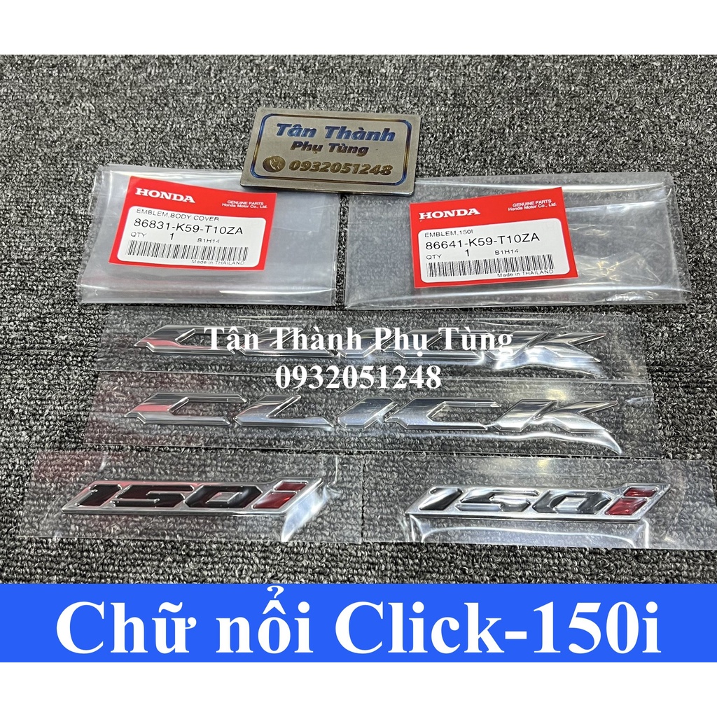 Tem chữ nổi Click 150i chính hãng Thailand TanthanhPT