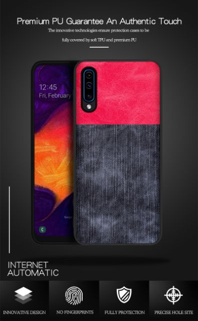 Ốp lưng Samsung Galaxy A50 / A50s / A30s / A70  dùng chung chống sốc vân da bò thời trang cao cấp để | BigBuy360 - bigbuy360.vn
