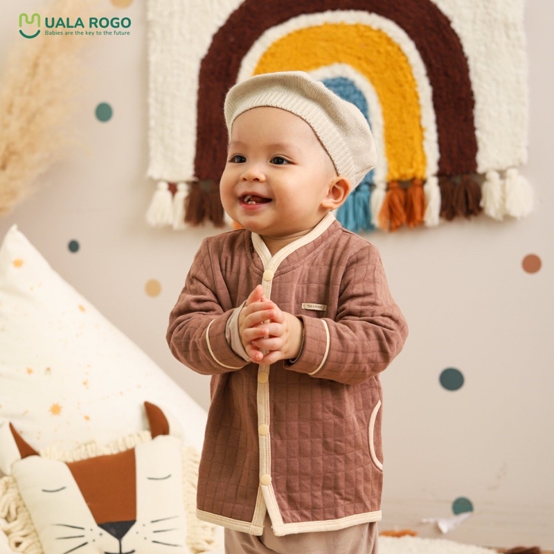 Áo khoác trần bông Uala Rogo Organic mềm mại ấm áp cho bé