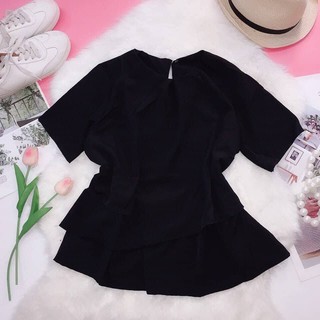Áo kiểu baby xẻ tà