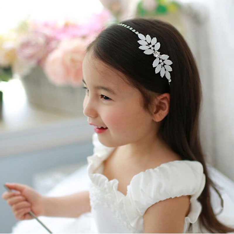 Cài tóc hợp kim đính đá hình hoa thời trang cho bé gái