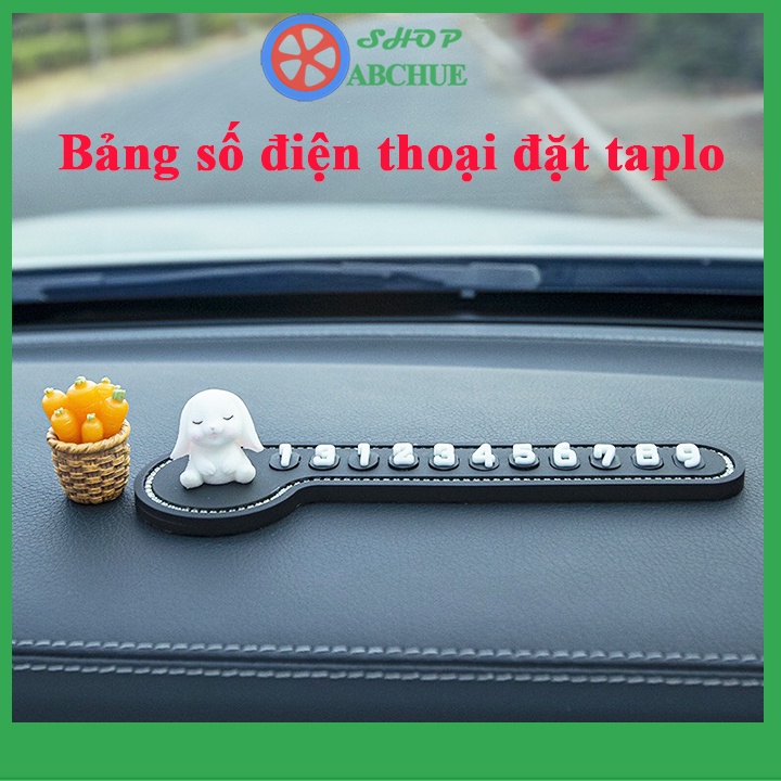 Bảng số điện thoại để Taplo  khi dừng đỗ xe hình chú thỏ và giỏ cà rốt