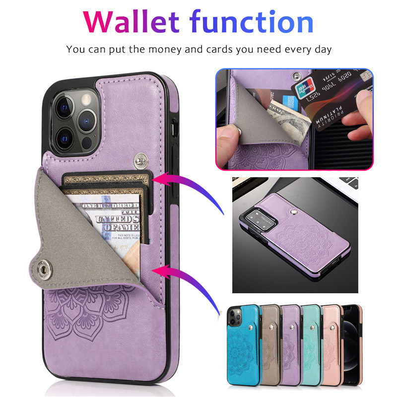 Ốp lưng ví có ngăn đựng thẻ đa năng cho IPhone 12 IPhone11 Pro Max MIni iPhone 13 Pro max case