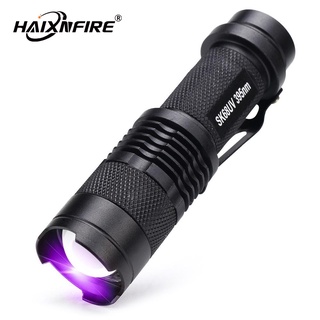 Haixnfire Đèn Pin UV SK68uv ánh sáng tím 365nm có thể điều chỉnh ánh sáng chế độ tập trung tiện dụng chất lượng cao