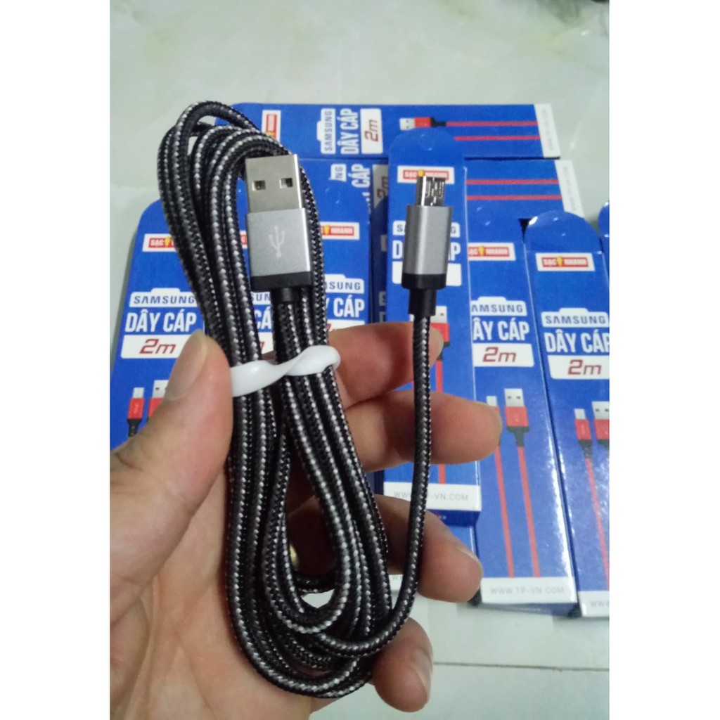 Cáp sạc nhanh sam sung bọc dù chống đứt.