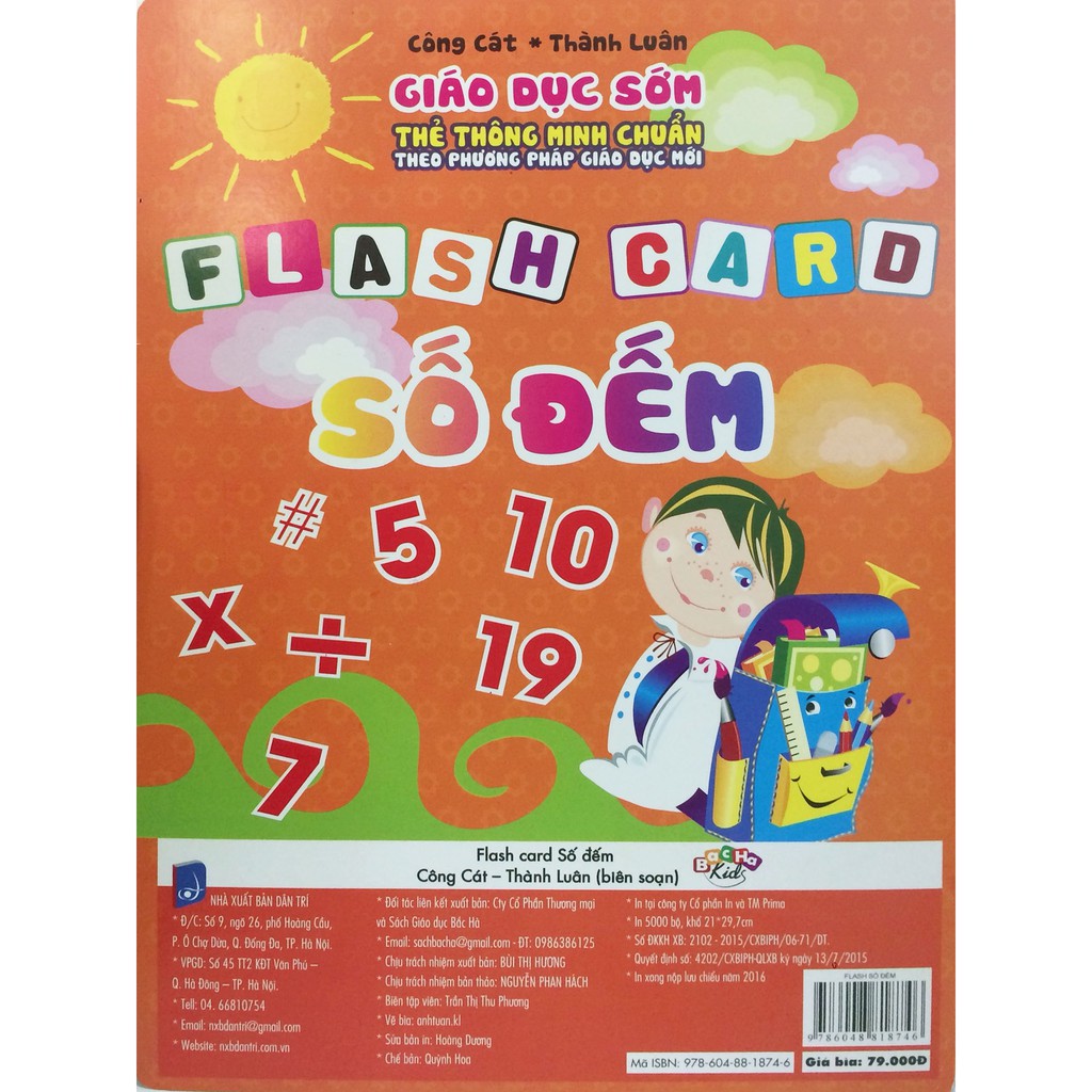 Flash Card Số Đếm - Giáo Dục Sớm - Thẻ thông minh chuẩn theo phương pháp giáo dục mới