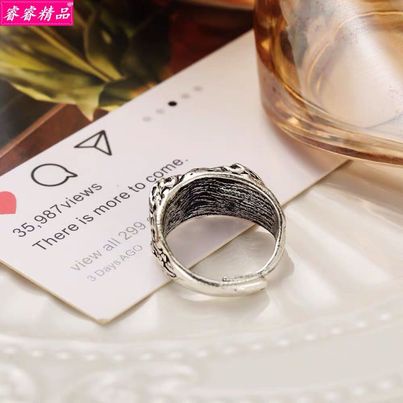 Nhẫn Nam Nữ Unisex Thời Trang Eagle Ring Merin Accessories Màu Bạc Cao Cấp - Nhẫn Unisex Đẹp Cá Tính Chất Liệu Titan