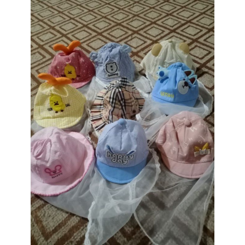 Mũ von che mặt cho bé từ 0-5th (nhiều màu)