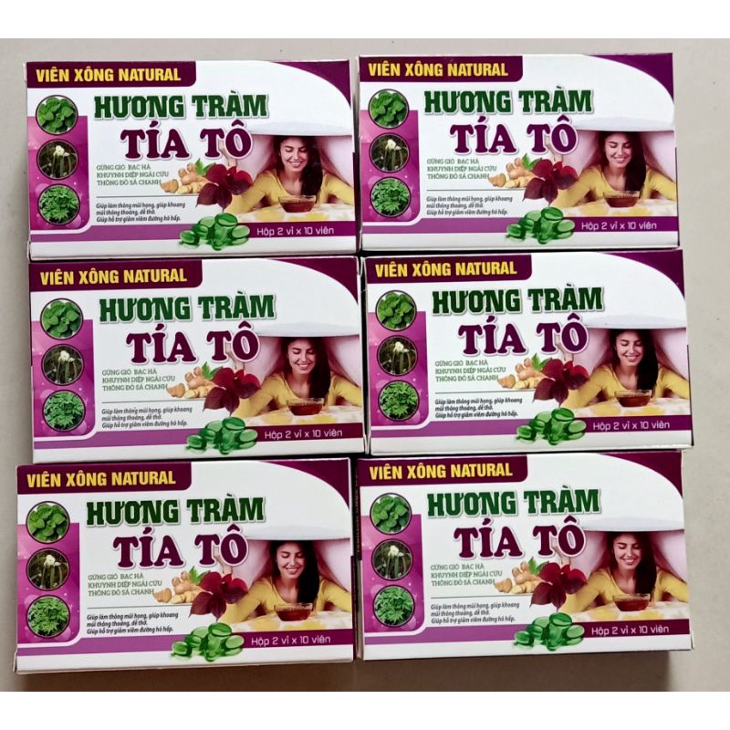 viên xông hương tràm, sả chanh, tía tô, thông đỏ, sản phẩm thiên nhiên hiệu quả trong điều trị covid, hộp 20 viên