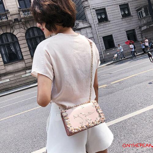 Ÿμ-Womens Quilted Chain Bag Leather Shoulder Crossbody handbag Messenger Purse