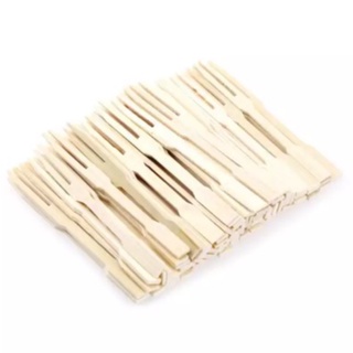 Nĩa Gỗ 100 Cái - Nĩa Bằng Gỗ Tre Dùng Một Lần