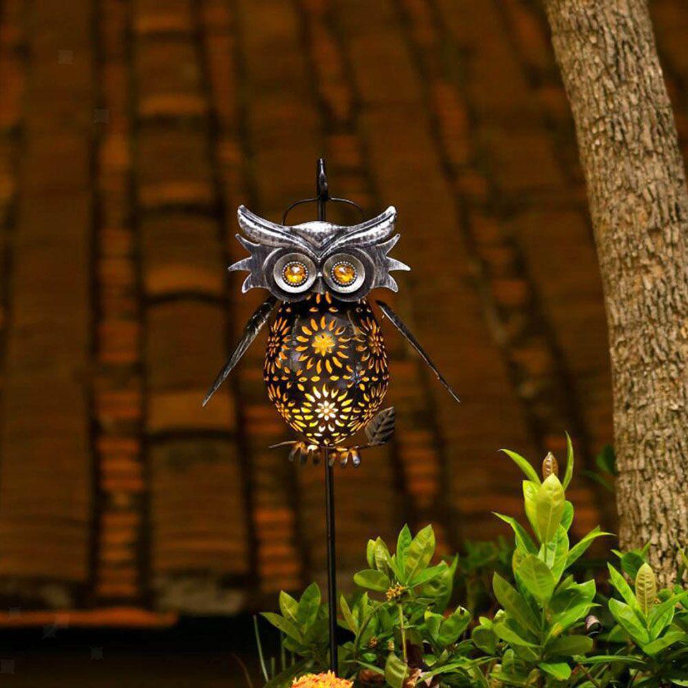 Đèn LED Sử Dụng Năng Lượng Mặt Trời Hình Chim Cú Trang Trí Lối Đi Sân Vườn